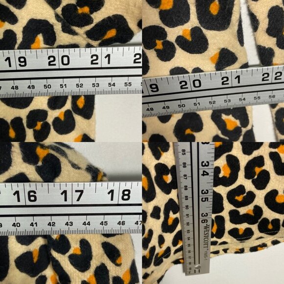 NEW Nordstrom Leopard Print Cotton Flannel Pajama Dress Nightshirt Size Medium - Picture 11 of 14